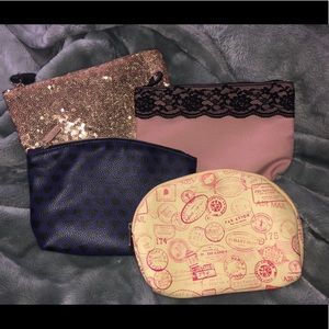 Four Ipsy makeup bags